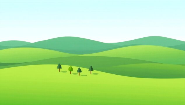 Serene green hillscape