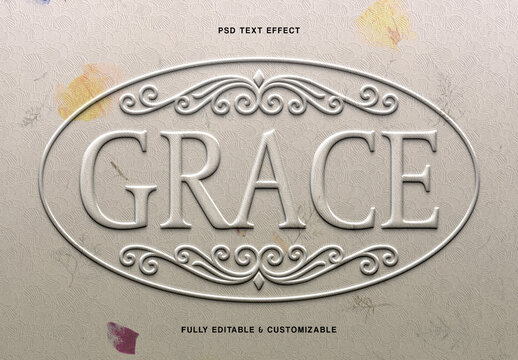 Vintage Embossed Text Effect
