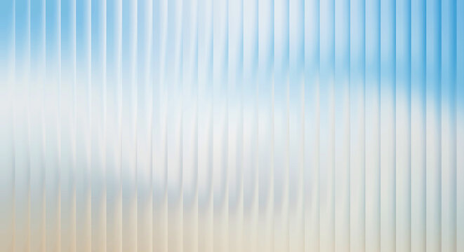 Vertical white ribbed texture with soft blue and beige gradient light