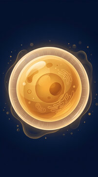 Human ovum cell with zona pellucida scientific biology illustration