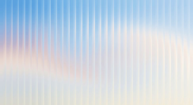 Vertical stripes overlaying a soft blue and peach gradient background