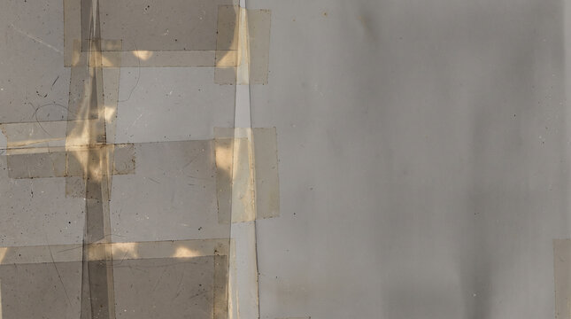 Translucent Tape Marks and Scratches on Grey Surface - Urban Grunge Texture Background