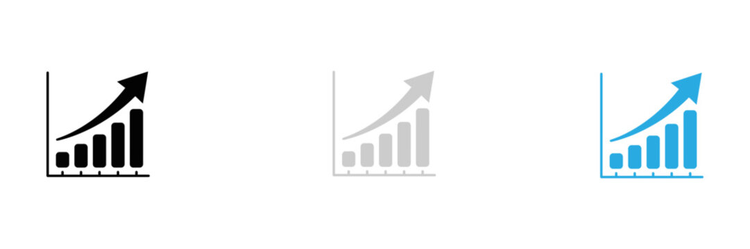 Profit growth and loss comparison bar chart illustration