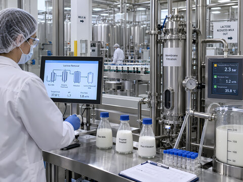 production os lactose free milk