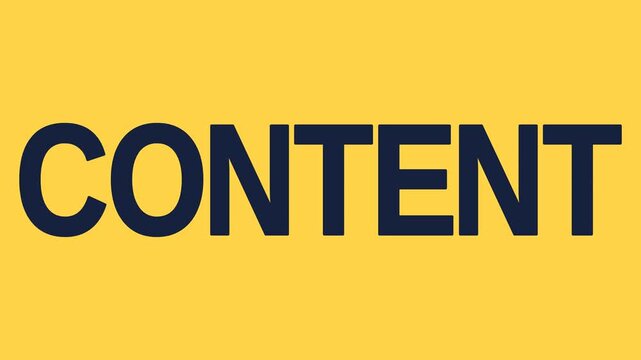 Kinetic typography animation transforming IDEA into CONTENT