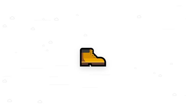 animated illustration video of shoes
