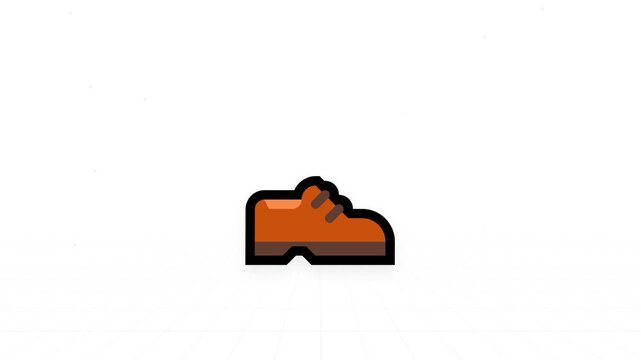 animated illustration video of shoes