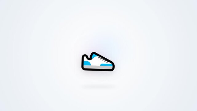 animated illustration video of shoes