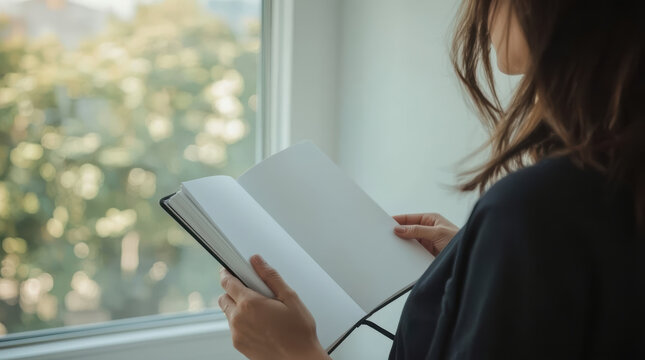 New chapter reading woman window