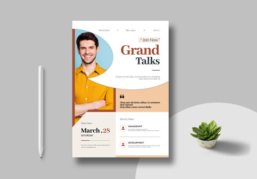 Business Seminar Poster Template Layout