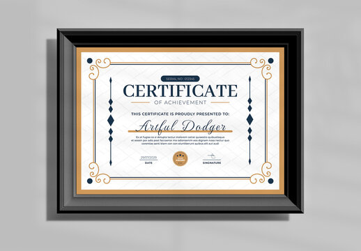 Certificate Template Layout