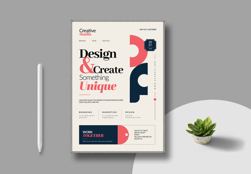 Modern Art Exhibition Poster Layout