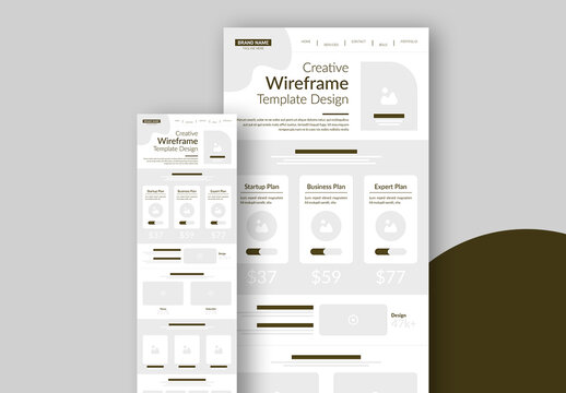 Wireframe Template Layout