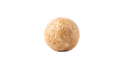 Fototapeta premium Macadamia nut kernel isolated on white background, single peeled macadamia seed, organic raw nut with textured surface, healthy snack ingredient