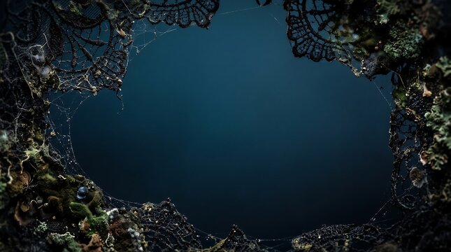 Abstract Decaying Lace Cobweb Gothic Horror Background