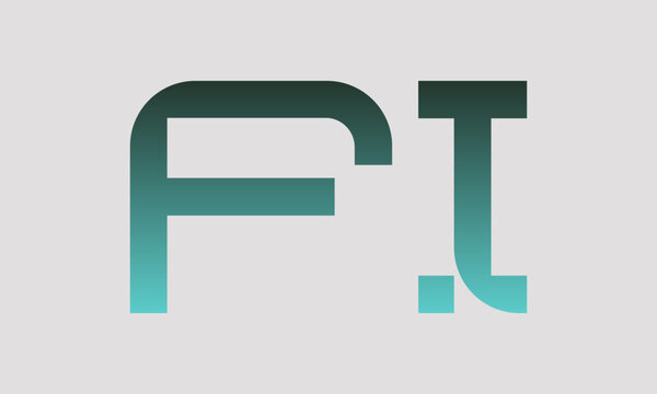 FI initials monogram letter text alphabet logo design