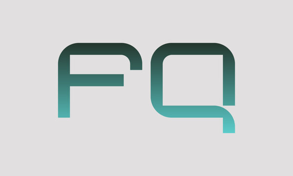 FQ initials monogram letter text alphabet logo design