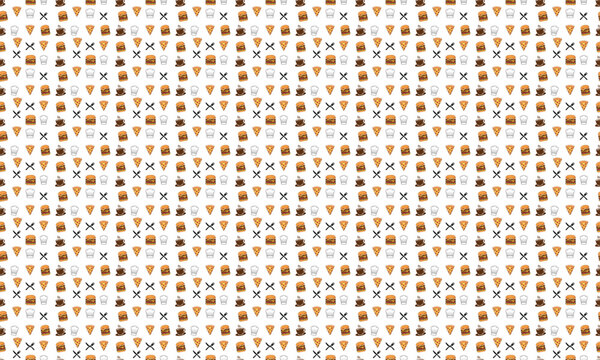 ast food seamless pattern background with burger vector illustration