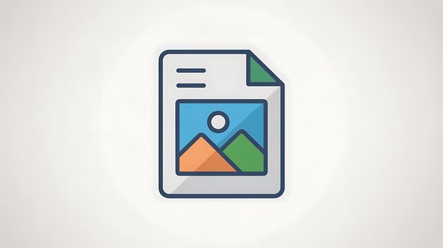 Document file icon with image preview illustration