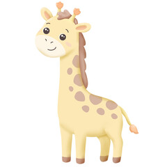 Obraz premium giraffe cartoon isolated on white