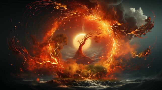 A dense cloud of streaming encrypted data forming a digital hurricane, swirling around a central core labeled "Root Access"