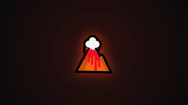 volcano illustration video