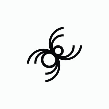 Spider logo template vector and icon