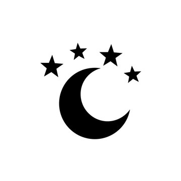 Eid moon and stars pattern background icon