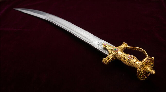 Vijayadashami and Shastra Puja Concept with Traditional Royal Sword