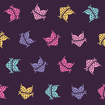 lingerie pattern with colorful polka dot underwear sets