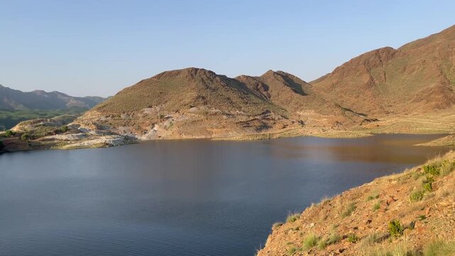 lake and mountains, Palai Dam Charsadda District Khyber Pakhtoon Khwa, Pakistan Northern Area, Nature Greenery Forest Trees Water Boats, Beautiful mini Island Autumn Season Spells-way  