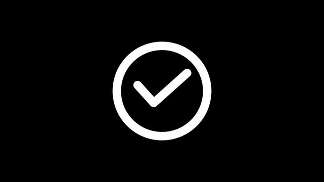 Right Check Mark Icon Animation, approved tick mark, verified symbol,checkmark animation, approved tick mark, verified symbol