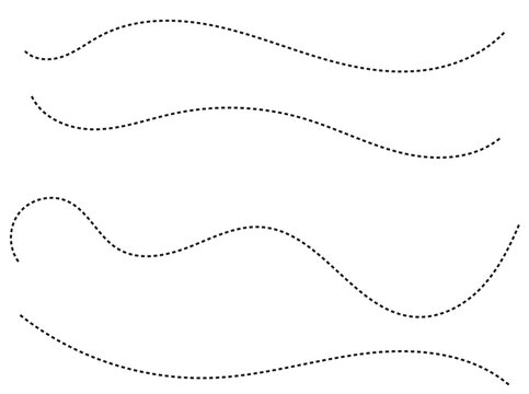 Minimalist spiral dotted line path with curved line abstract design dashed line minimalist graphic geometric spiral dotted pattern