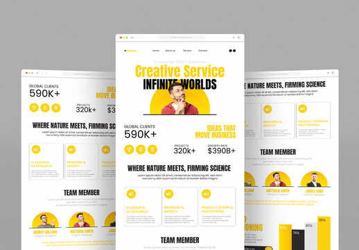 Creative Agency Portfolio Website Landing Page Design