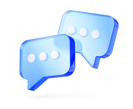 Chat messages, support concept - Chat messages speech bubbles. 3d illustration