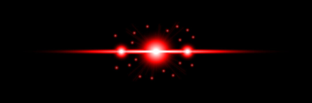 Abstract optical lens flare light burst with glowing star sparkle rays and bright energy beam effect isolated on background.