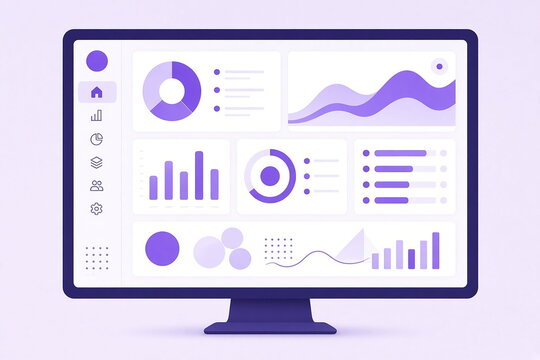 vector illustration of business graphs and charts
