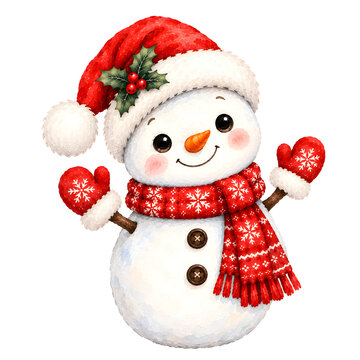 snowman isolated on white
