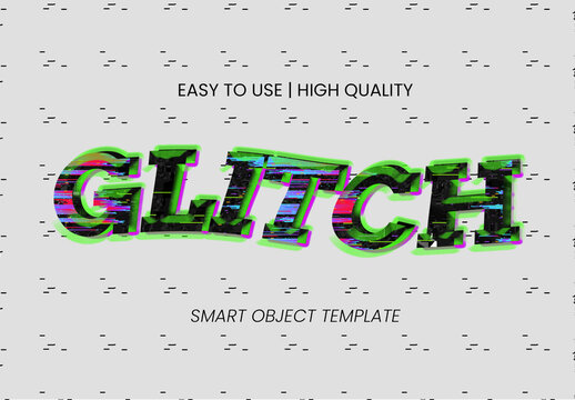 Glitch Text Effect Template