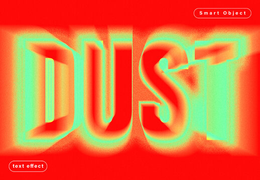 Glowing Distortion Text Effect Template