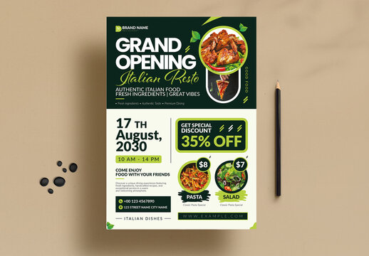 Grand Opening Food Poster Template