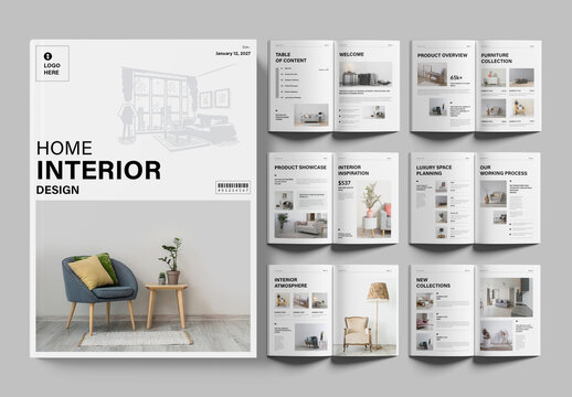 Minimalist Interior Design Catalog Template