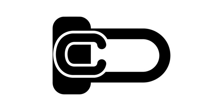 Abstract mechanical gear or industrial latch mechanism icon for hardware.