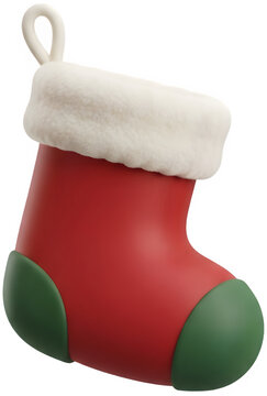 빨간색 크리스마스 양말 겨울 소품 에셋
Red christmas stocking winter prop asset