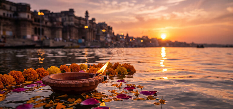 Traditional Hindu Pitru Paksha Ritual for Honoring Ancestors in India