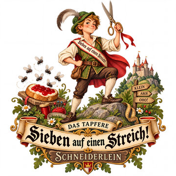 Sieben auf einen Streich - M&auml;rchenmotiv