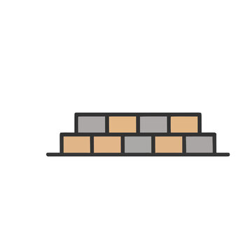 Brick wall illustration