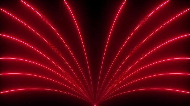 Retro colorful wallpaper. Seamless loop animation. Abstract techno background with blue neon lights. Striped texture in cross shape for innovation concept. Seamless loop. 4k animation