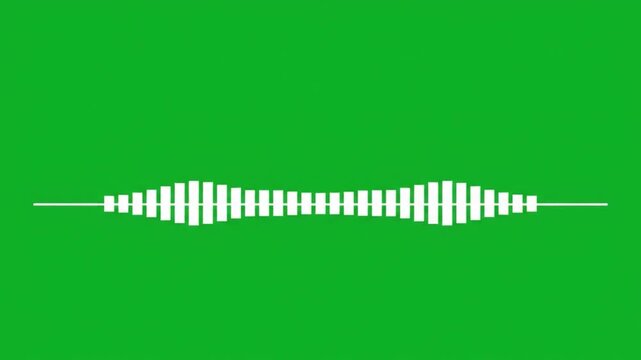 Minimal White Segmented Line on Chroma Key Green Background