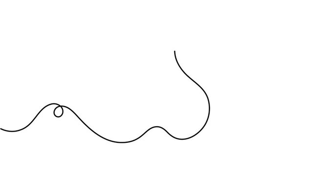 Animated animal and dog paw icon sign continuous one line art single drawing moving on white background minimalist monoline collection of pet finger and footprint concept symbol animation